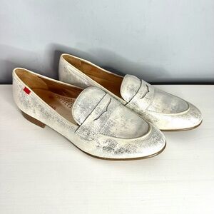Marc Joseph - Women’s, Silver, Loafers, Leather, Flat, Size 8.5
